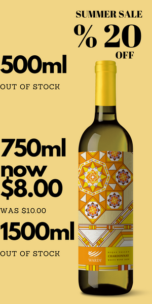 <b>Chardonnay 2020 <br><font color=red>Summer Sale</font><br></b><small>750ml, & 1500ml</small>